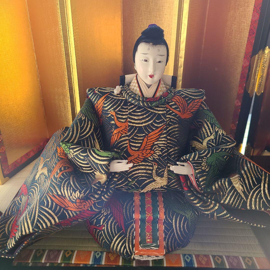 伝統的 雛人形 多色屏風付き