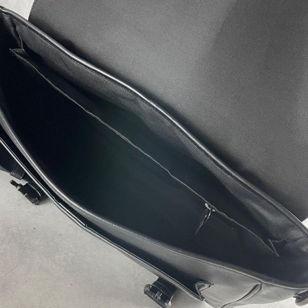 884 COACH ブラック レザー メッセンジャーバッグ