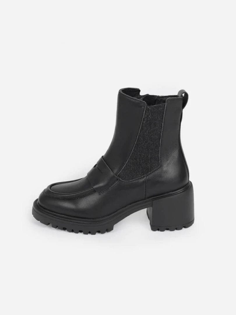 RADIATE ブラック チャンキーヒールブーツ　サイドゴア　ヤマダヤ