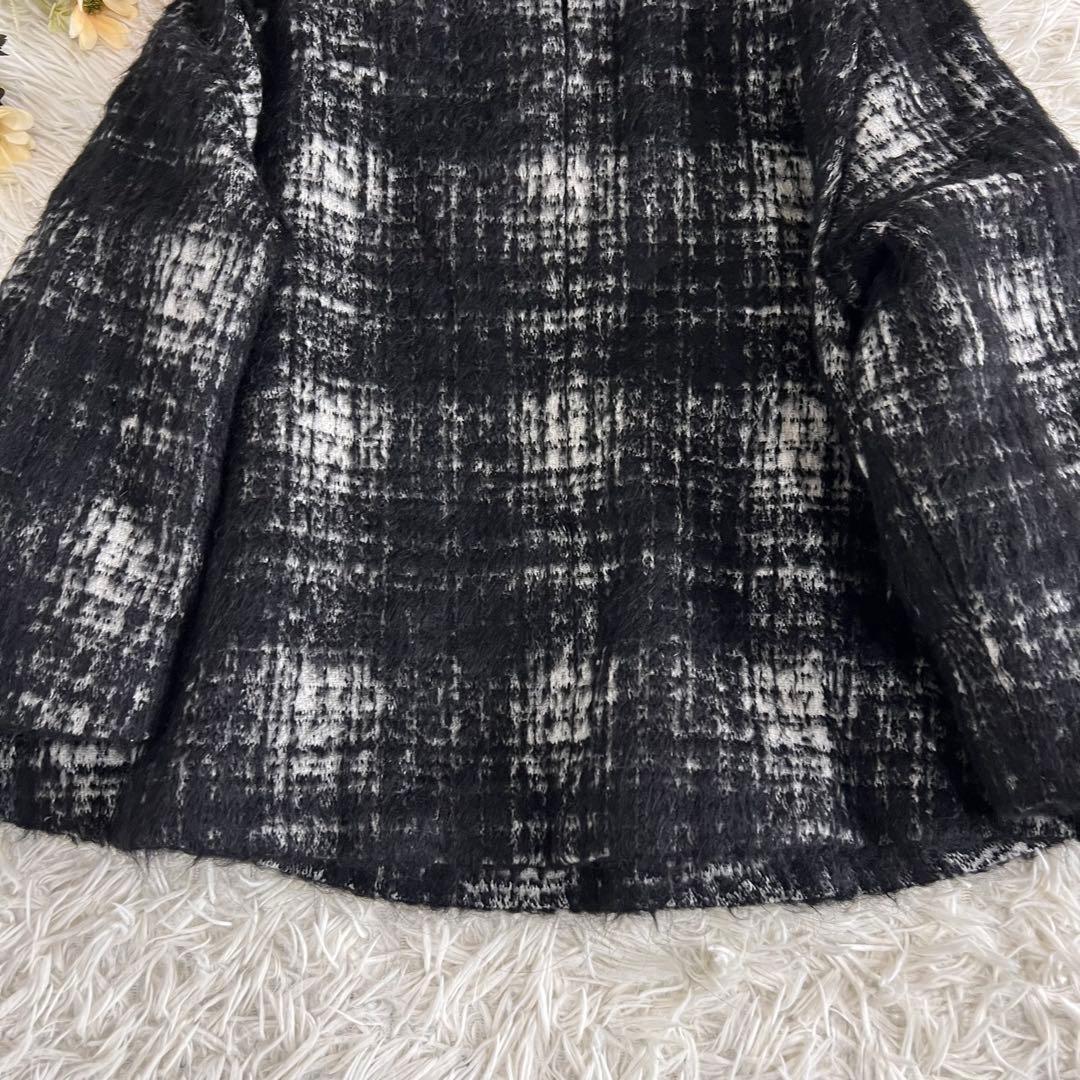 ADORE アドーア アルパカ シャギー チェック ニット ブラウス