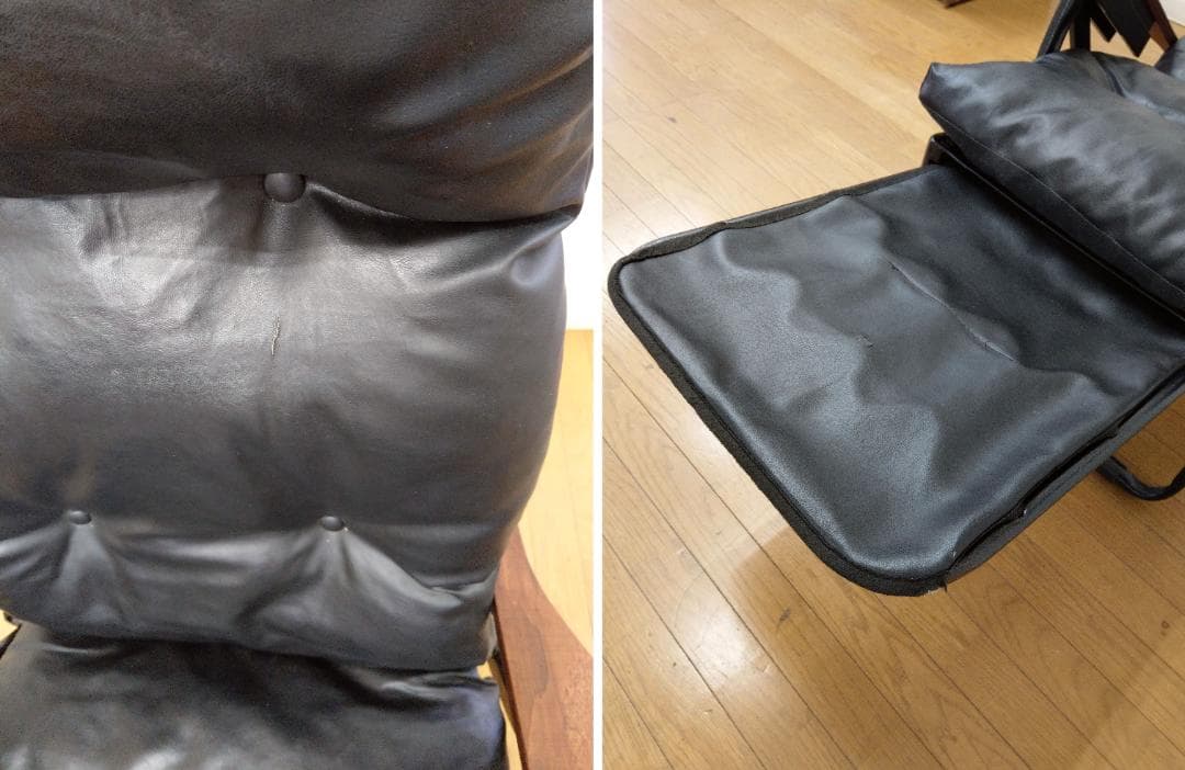 イタリア製 オットマン付き 折りたたみ リクライニング ゼログラビティーチェア