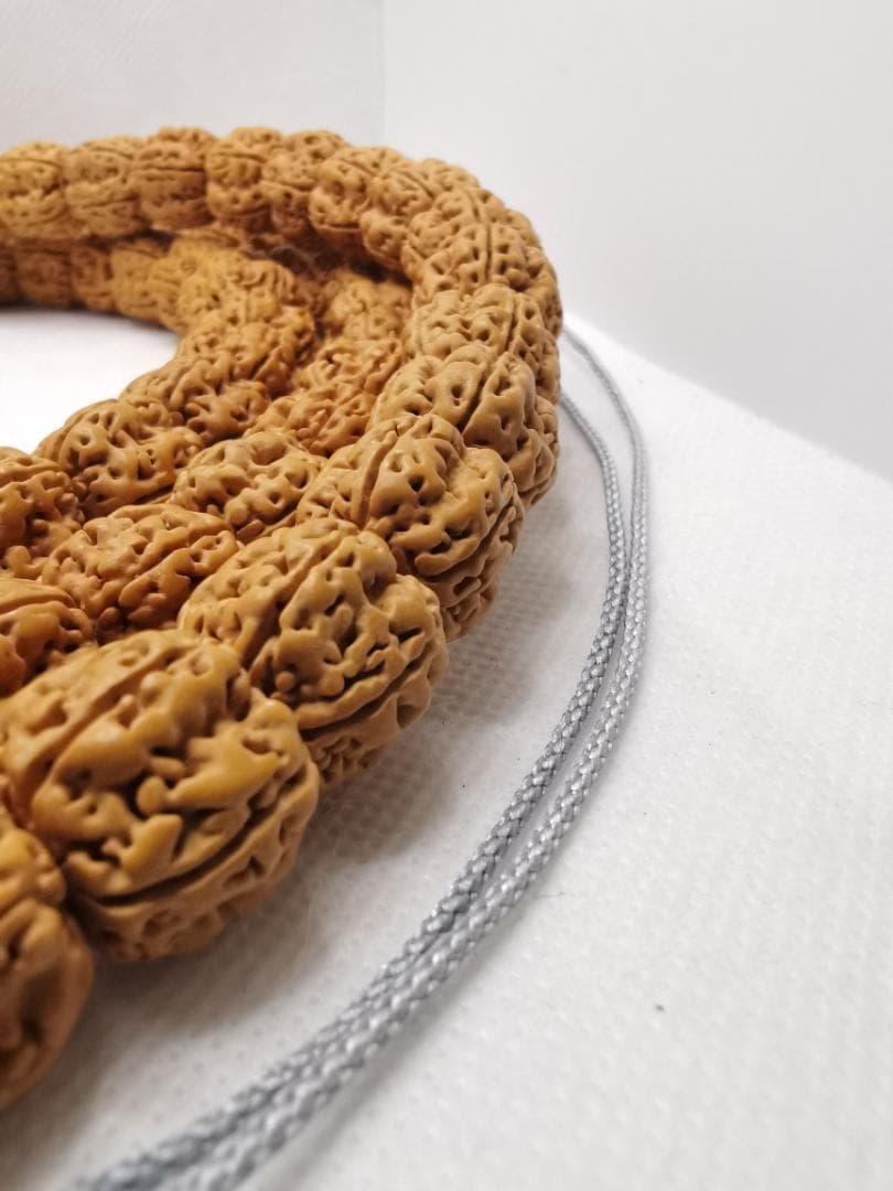 【高級品】文玩 形揃い ルドラクシャ 金剛菩提108数珠 念珠 14mm 超大玉