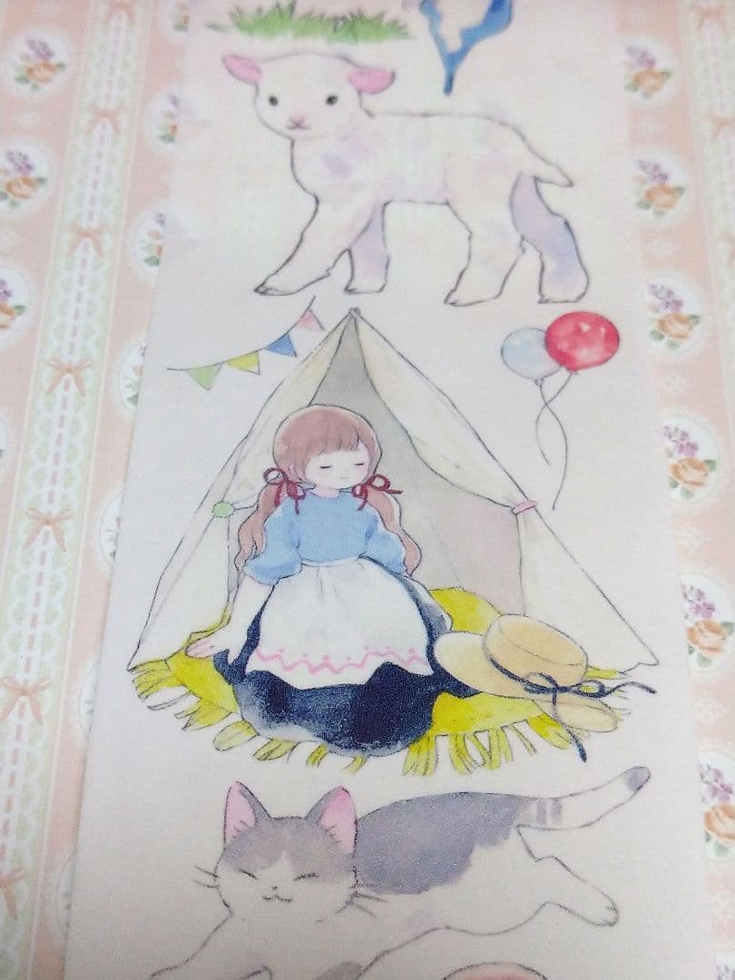 SALE✩のこり１✩W10＃森游会(和紙)幸目切り売り海外人物マステ女の子