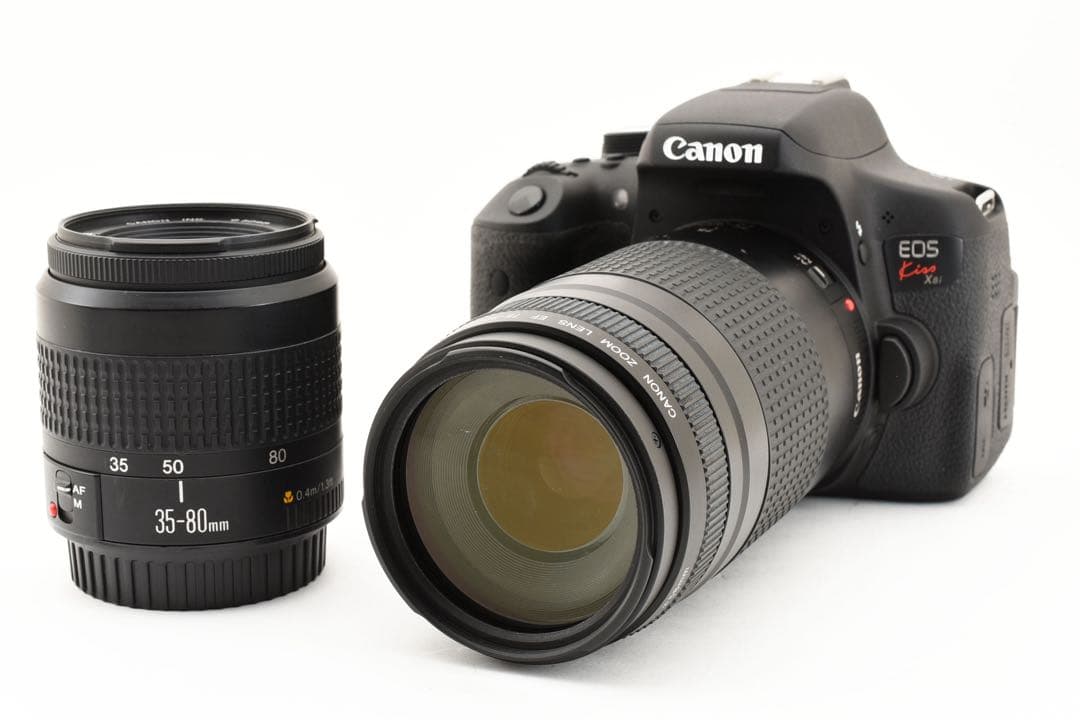 一眼レフカメラ Canon EOS Kiss X8i標準&望遠ダブルレンズセット