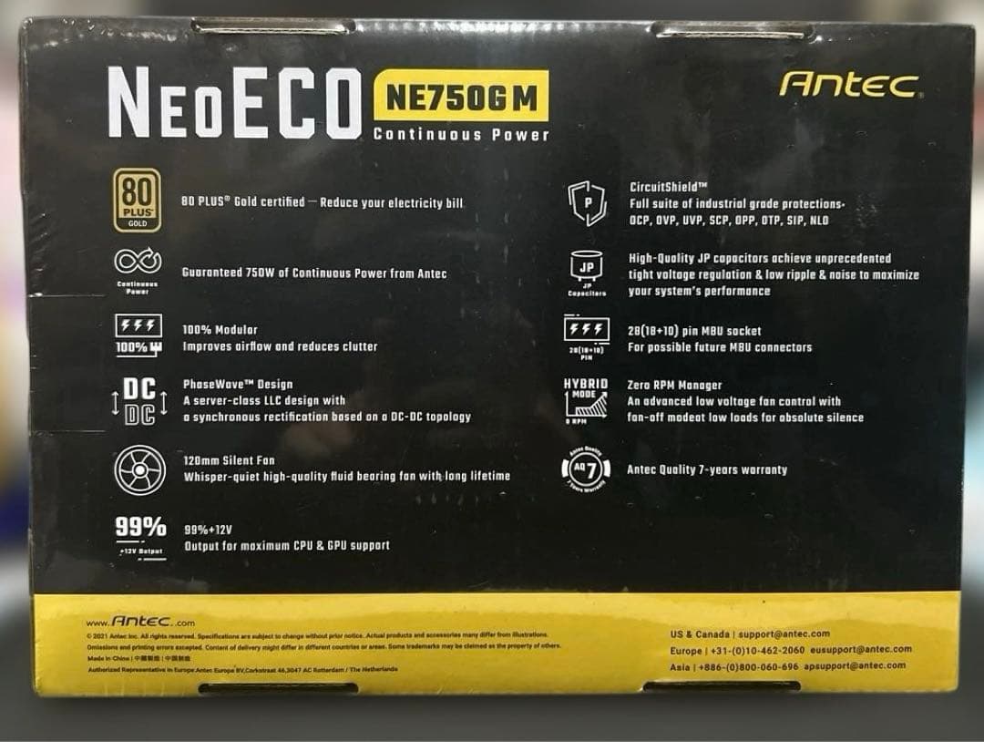 電源ユニット Antec NeoECO NE750G M 80+
