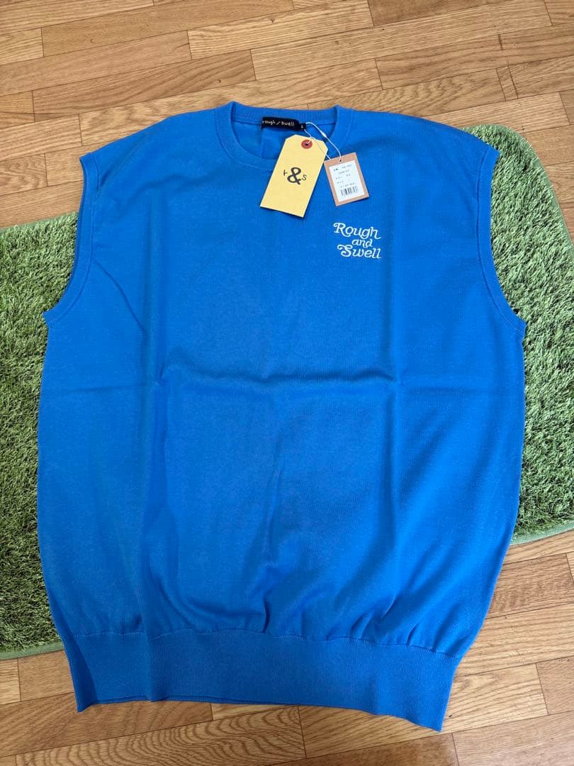 新品正規品【ROUGH&SWELL/L】ニットベストコットン100%