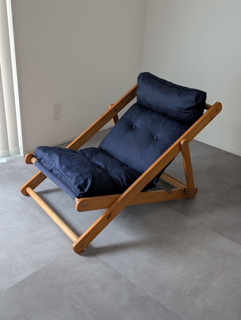 USED/北欧 木製 リクライニングチェア パーソナルチェア 折りたたみ式