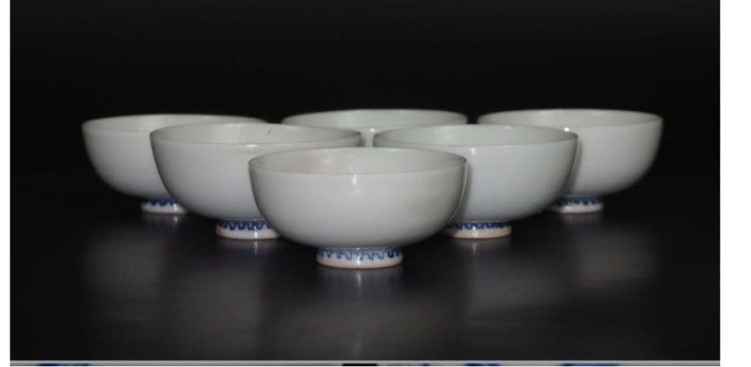 送料無料　幕末～明治　煎茶碗６客　珍品　煎茶道具