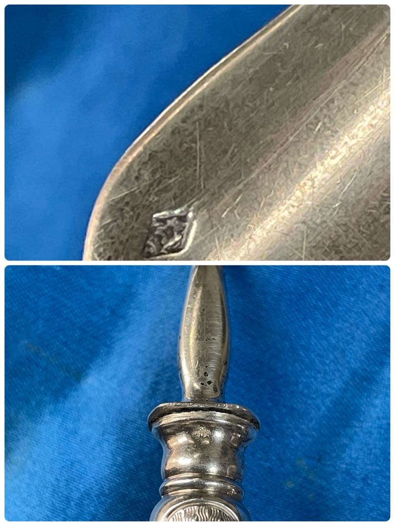 フランス純銀950 銀無垢 サービングカトラリーミネルヴァ　希少アンティーク