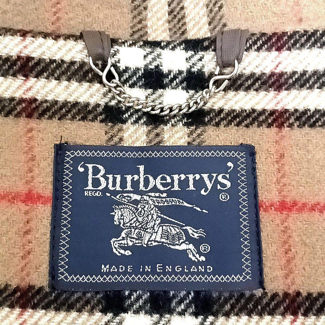 英国製★XL　Burberry　バーバリー　ノバチェック　ウール　ダッフルコート