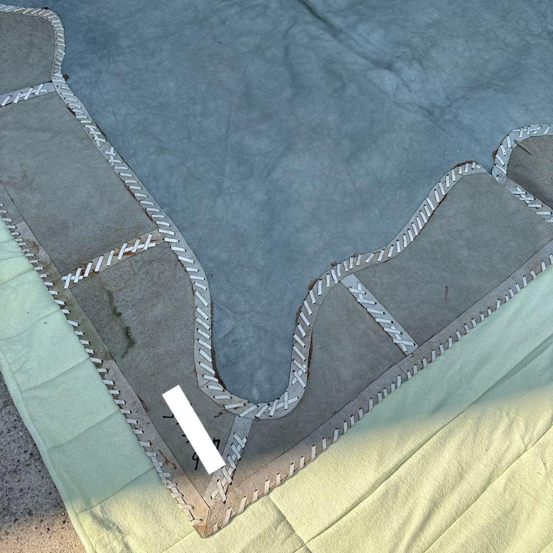 カウラグ　ハラコラグマット　大型　ヴィンテージ　本革　牛革ラグ　パッチワークラグ