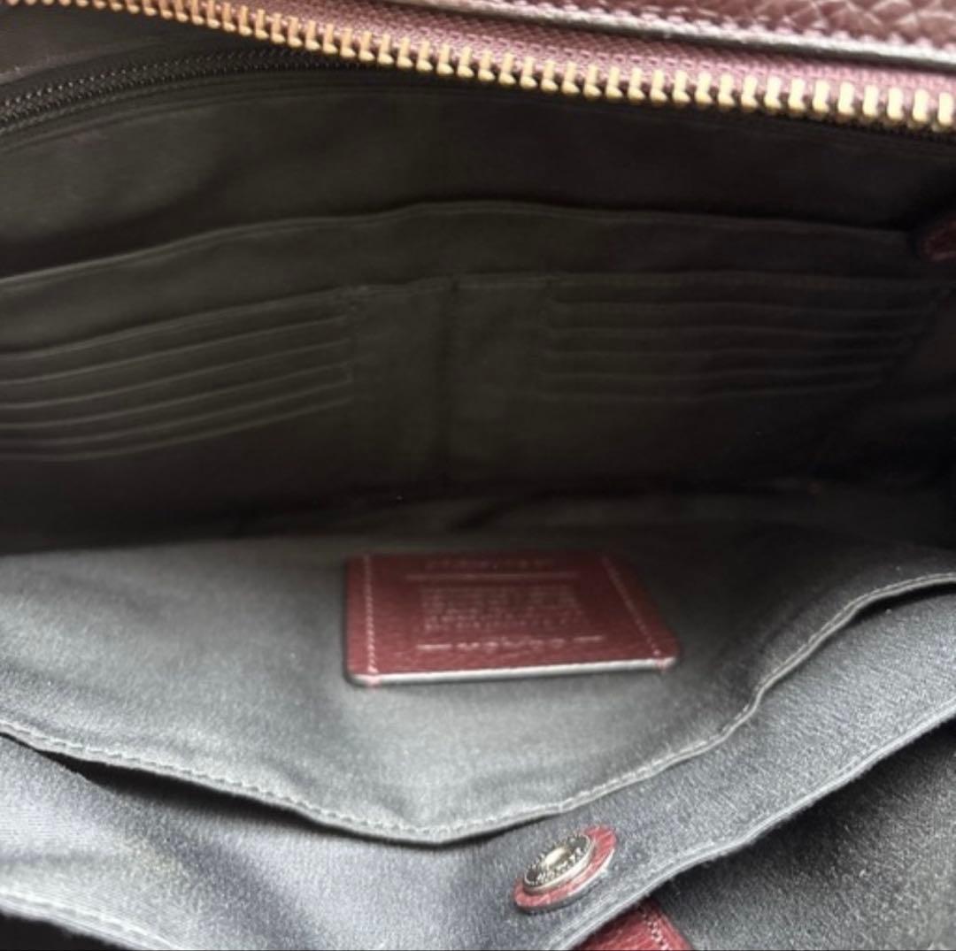 COACH バーガンディ ビジネスバッグ