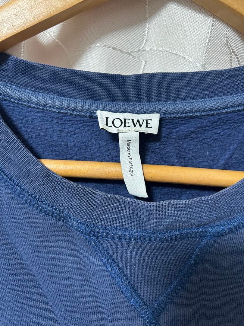 LOEWE ネイビー トレーナー ロゴ刺繍