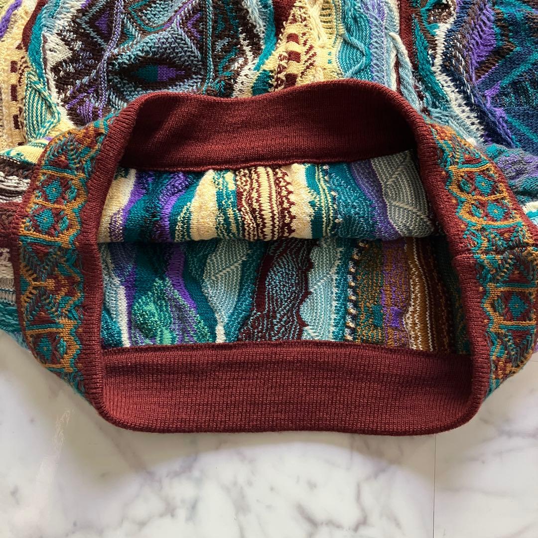 【美品】COOGI 3Dニット セーター黒タグ ウール100% オーストラリア製