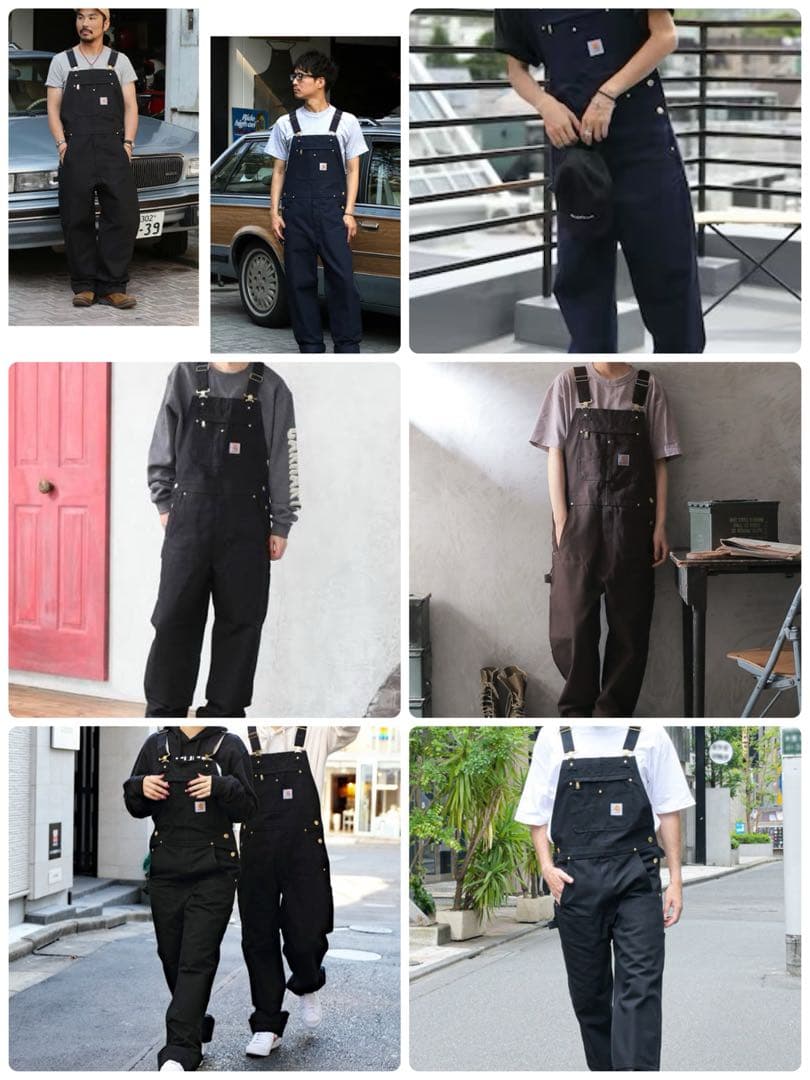 カーハート オーバーオール ダック ダブルニー W36×L30 メキシコ製 美品