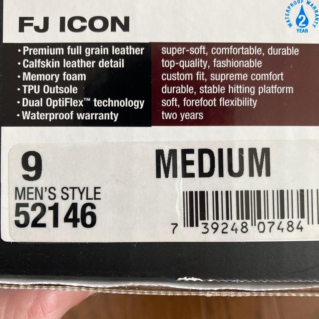 FOOTJOY FJ ICON ゴルフシューズ ホワイト/ブラウン