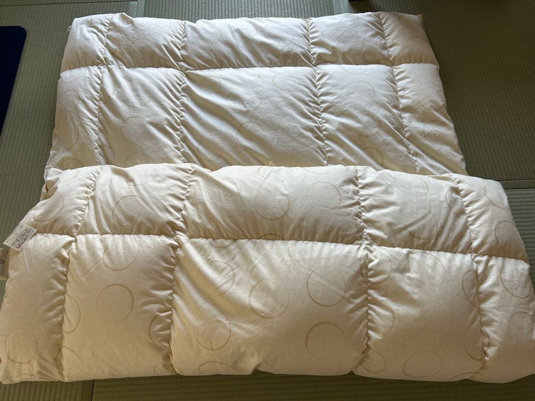 西川羽毛掛け布団 1kg 日本製ベージュ 150x210cm