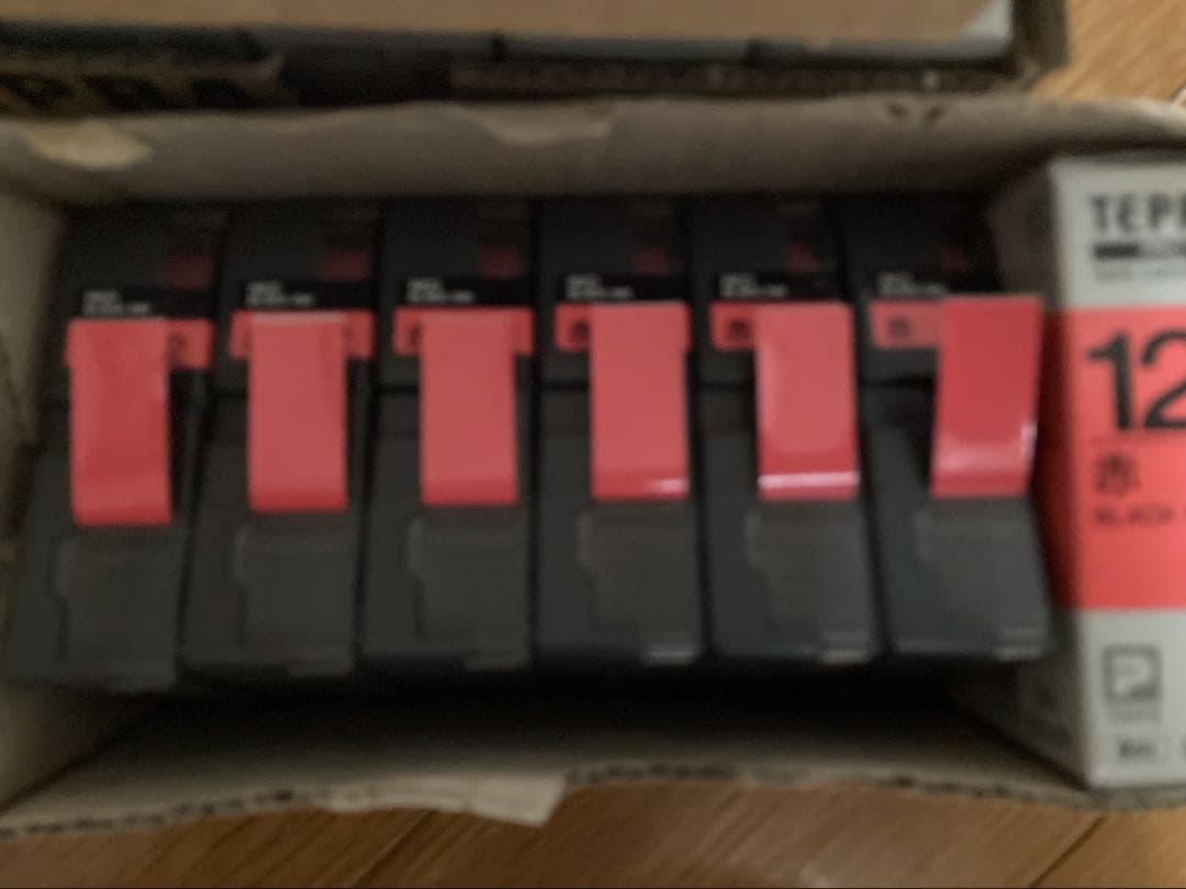 KING JIM テプラ　赤　24mm 12mm SC24R※