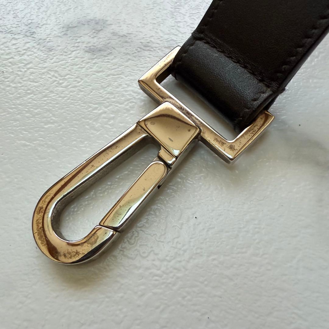 グッチ ロゴ プレート レザー リード 首輪 セット ブラック 中型犬　大型犬