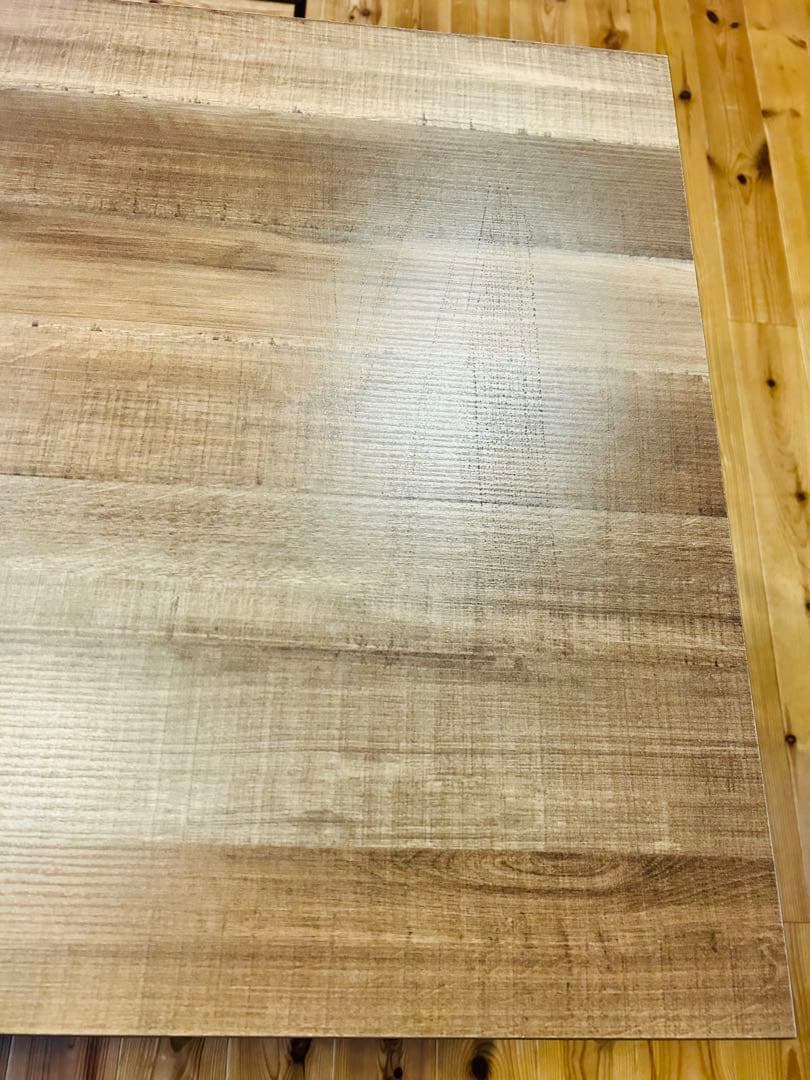 継ぎ脚付き 古材風アイアンこたつテーブル ブルック ハイタイプ120x60cm