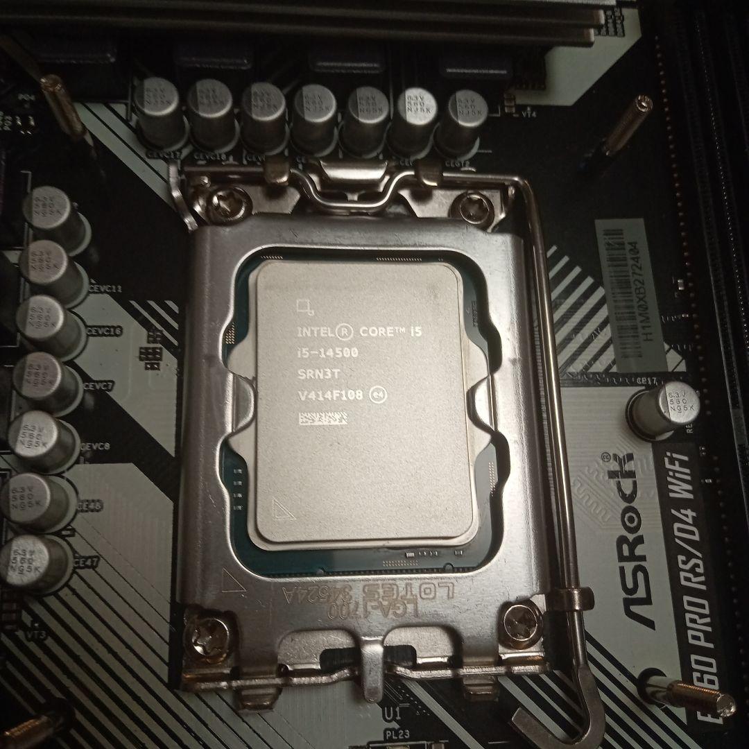 i5-14500とASRock B760 PRO RS WiFi ATX　中古品