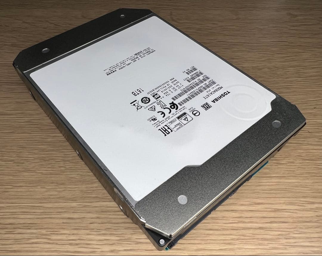 [2個セット 32TB 通電5000時間以下] 大容量HDD 東芝 16TB