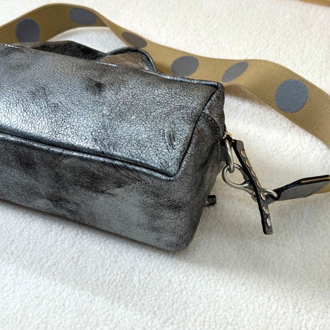 DEUX MILLE シープレザー　2way ショルダーバッグ　ドット柄　美品