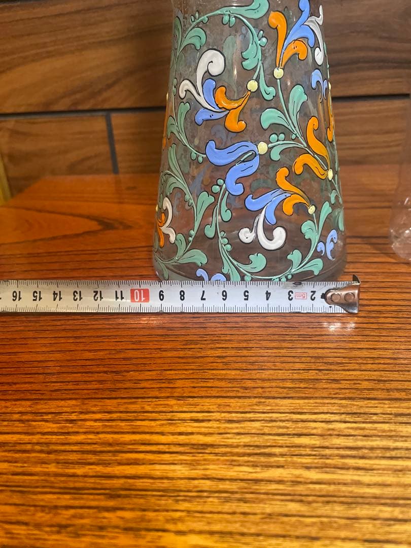 雨宮喜能登　窯彩硝子　デカンタ　クリスタルガラス