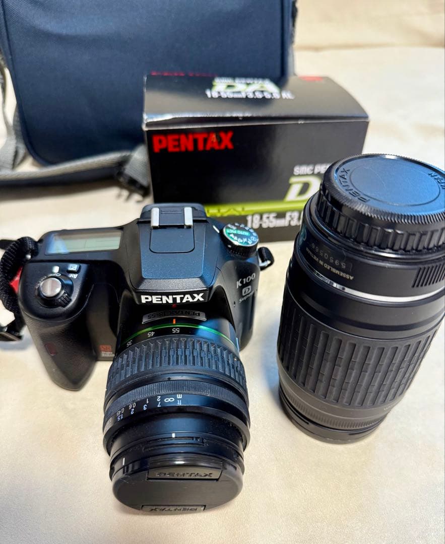 【PENTAX】一眼レフカメラK100D Super /レンズ2本+付属品セット