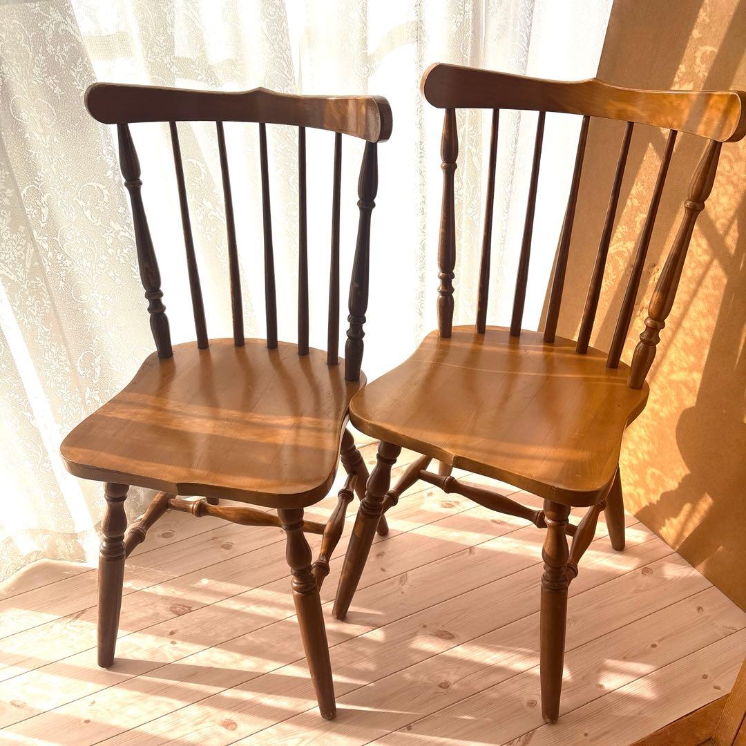 HAZK様4脚おまとめIKEDA 池田木工 チェア③④木製 古家具 ヴィンテージ