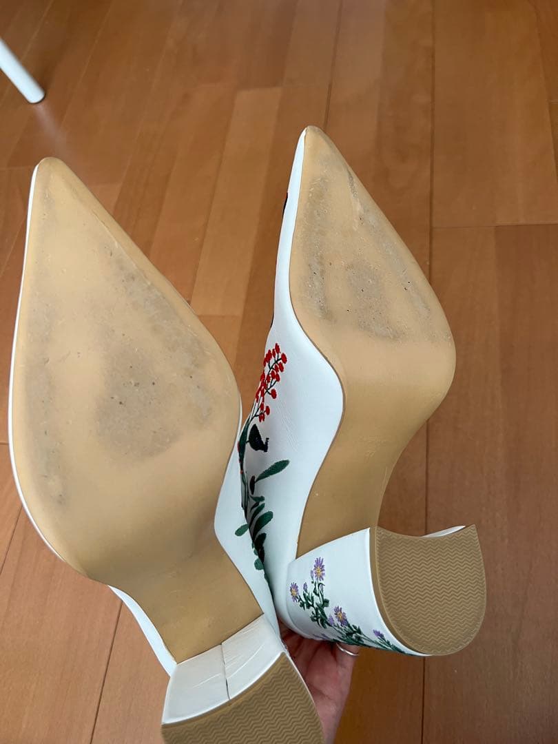 mamekurogouchi /2018-2019AW/ 刺繍レザーブーツ