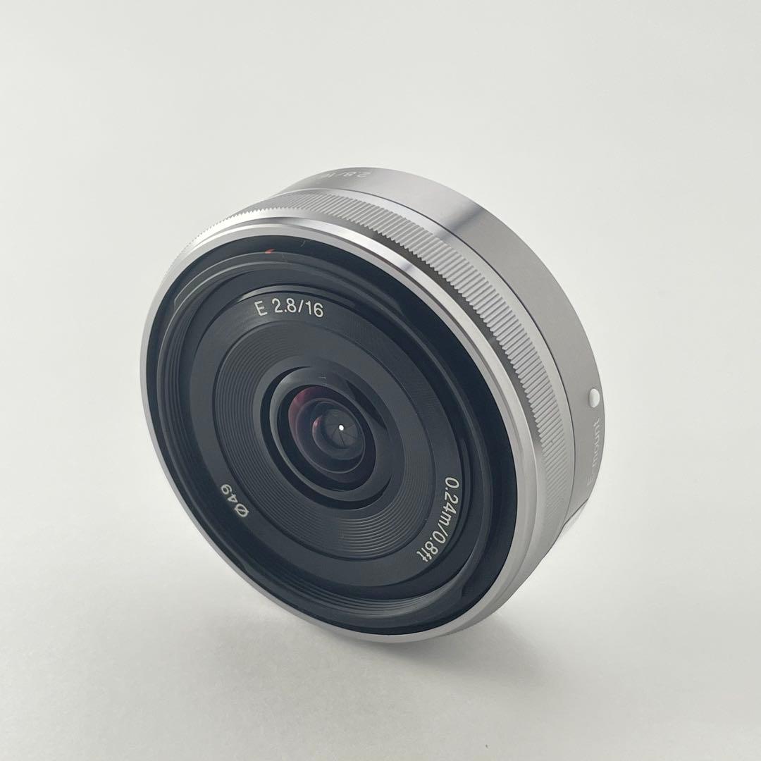 【美品・返品保証 】Sony SEL16F28 単焦点 パンケーキレンズ