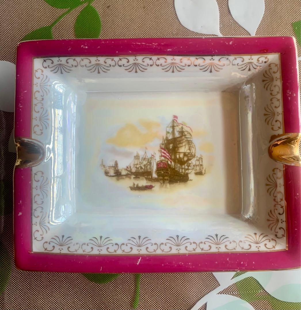 絵画風灰皿7点セット