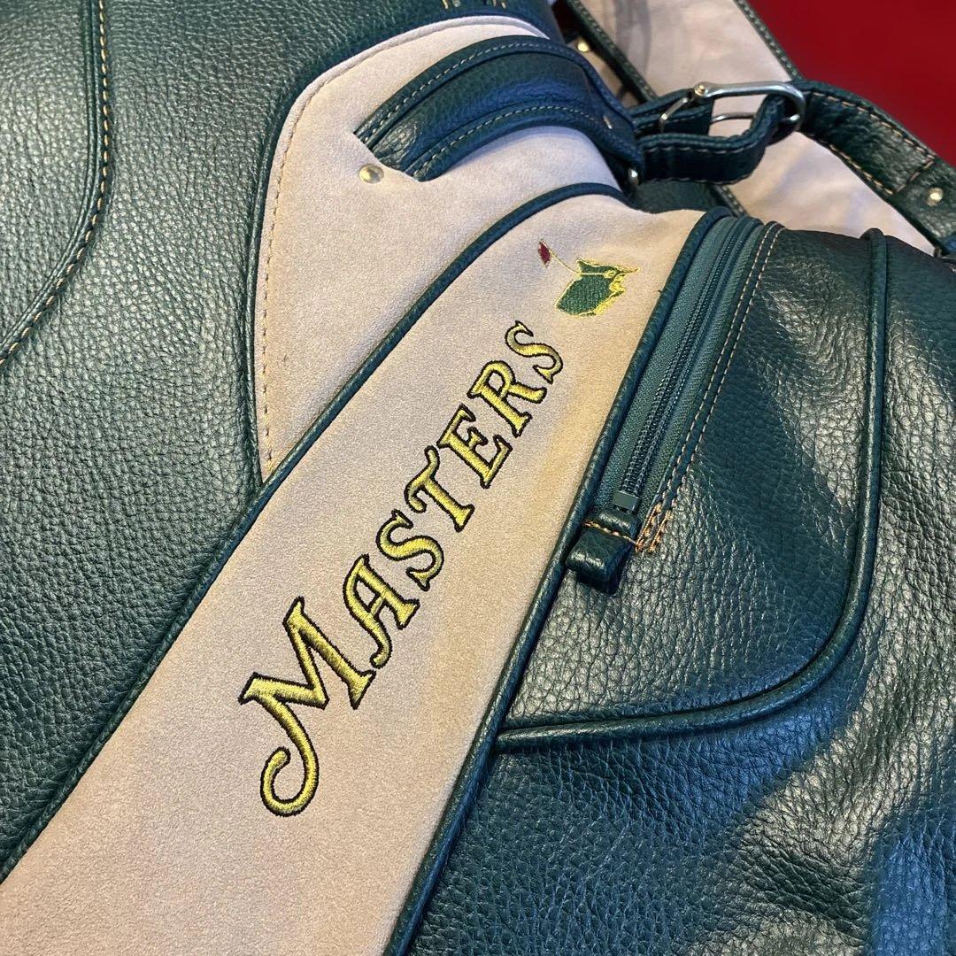 ミズノ　MASTERS キャディバッグ グリーン レザー