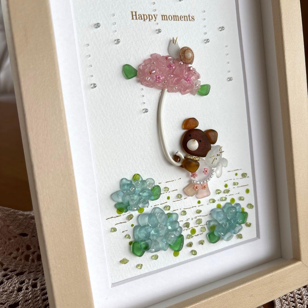 シーグラスアート❁雨の日のお散歩❁