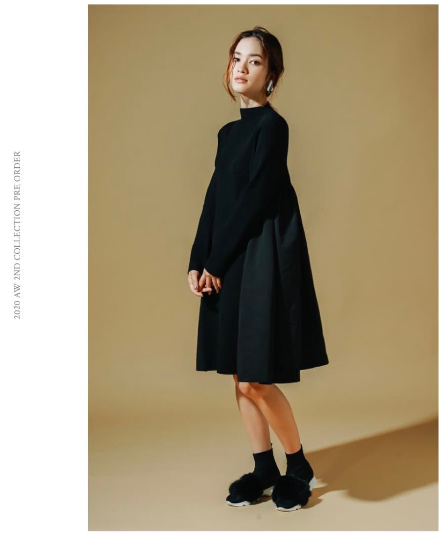 セルフォード　ドッキングAラインニットワンピース