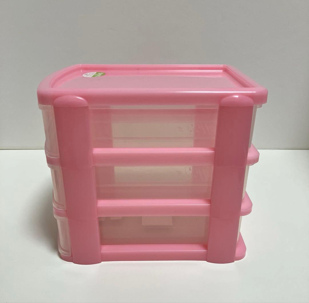 メ*ダ様 【断捨離】当時物 ハローキティ3段小物収納ボックス デスクトップケース