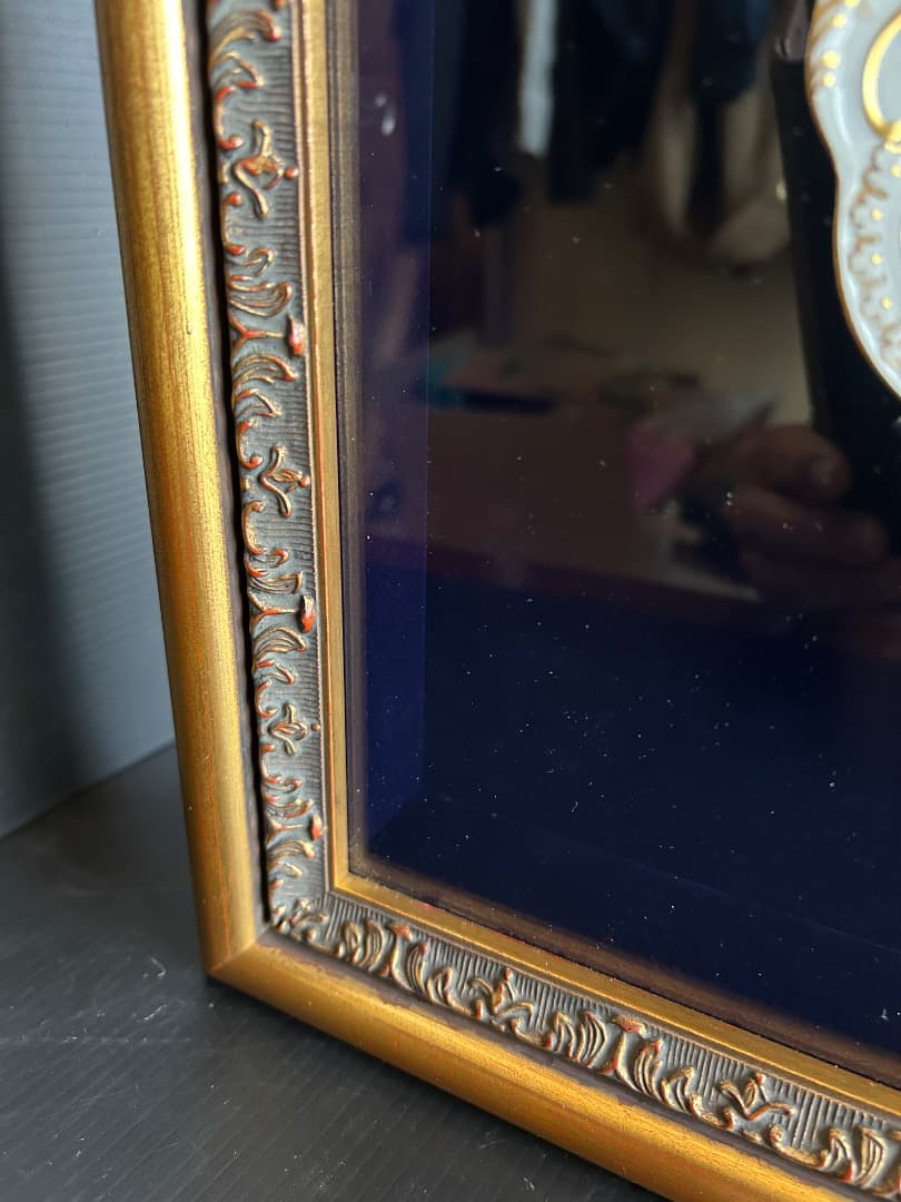 マイセンの透かし模様 額装絵皿