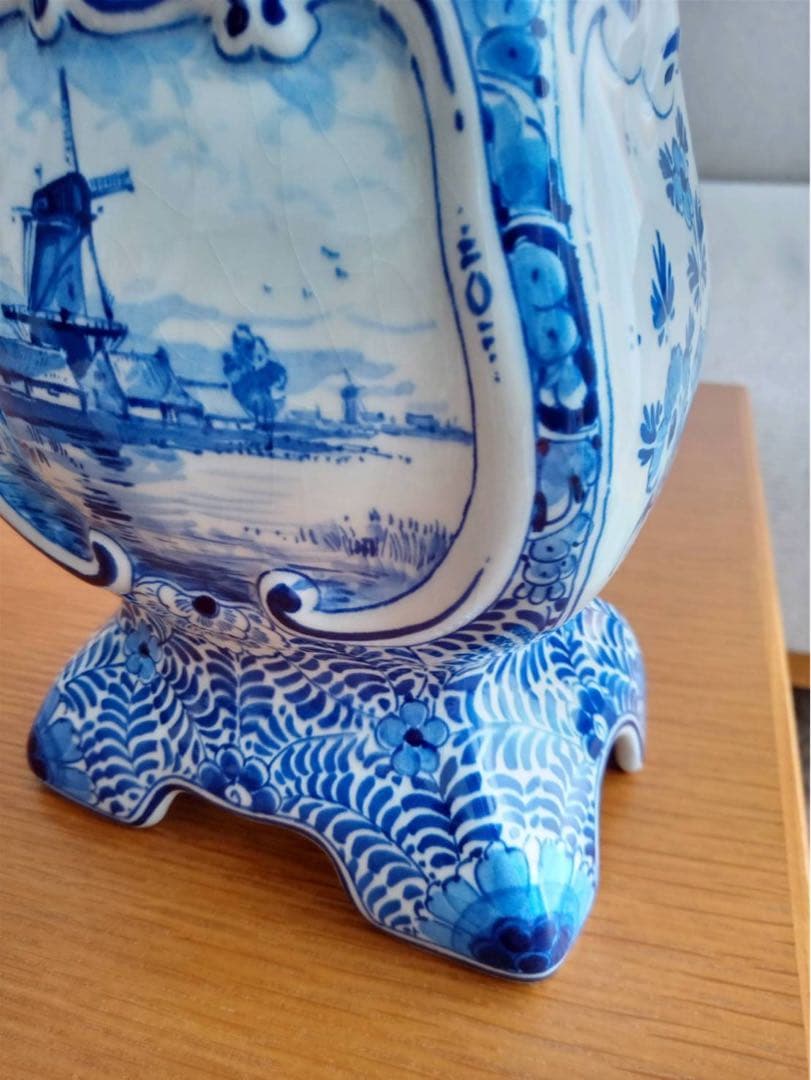 ロイヤルデルフト 阿蘭陀　ロウソク立て　燈台　美術品　キャンドルホルダー