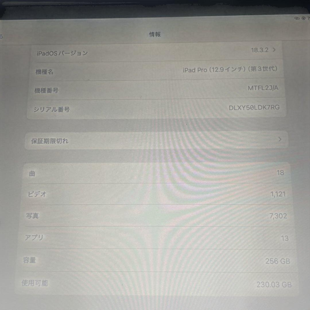 【限界値下げ本日のみ】 iPad Pro12.9インチ第3世代256GB