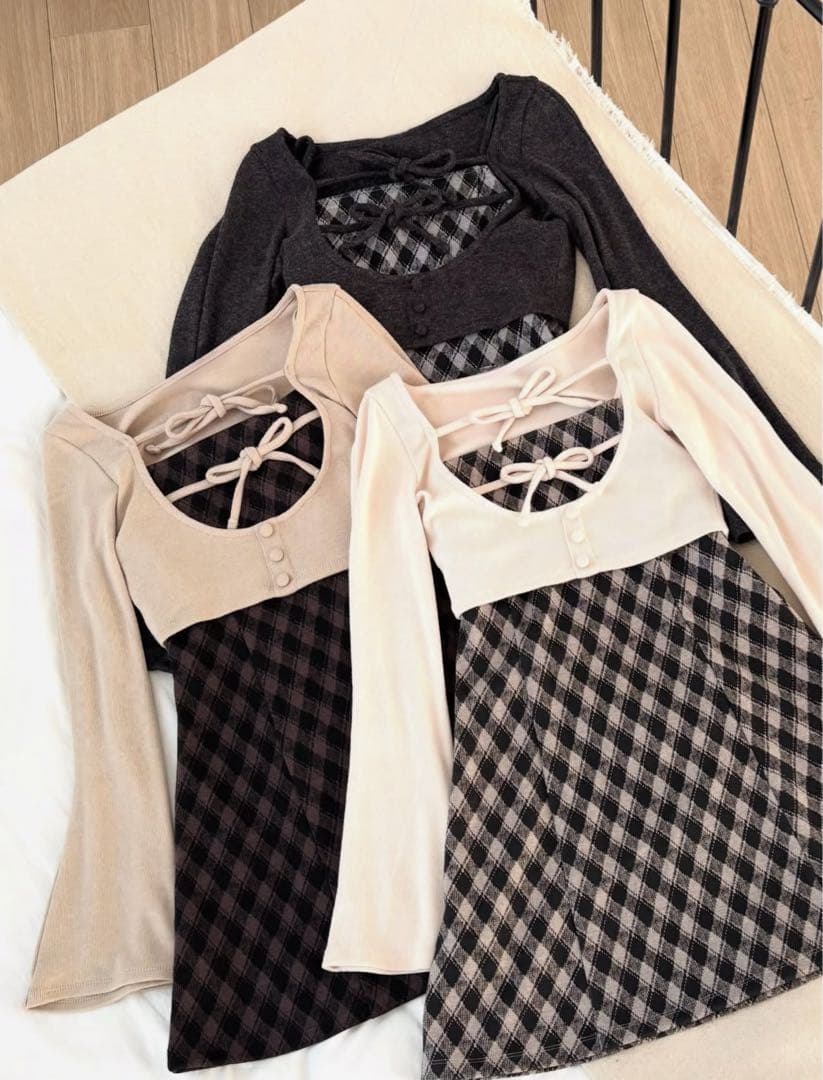 evelyn ♡ チェックセットOP