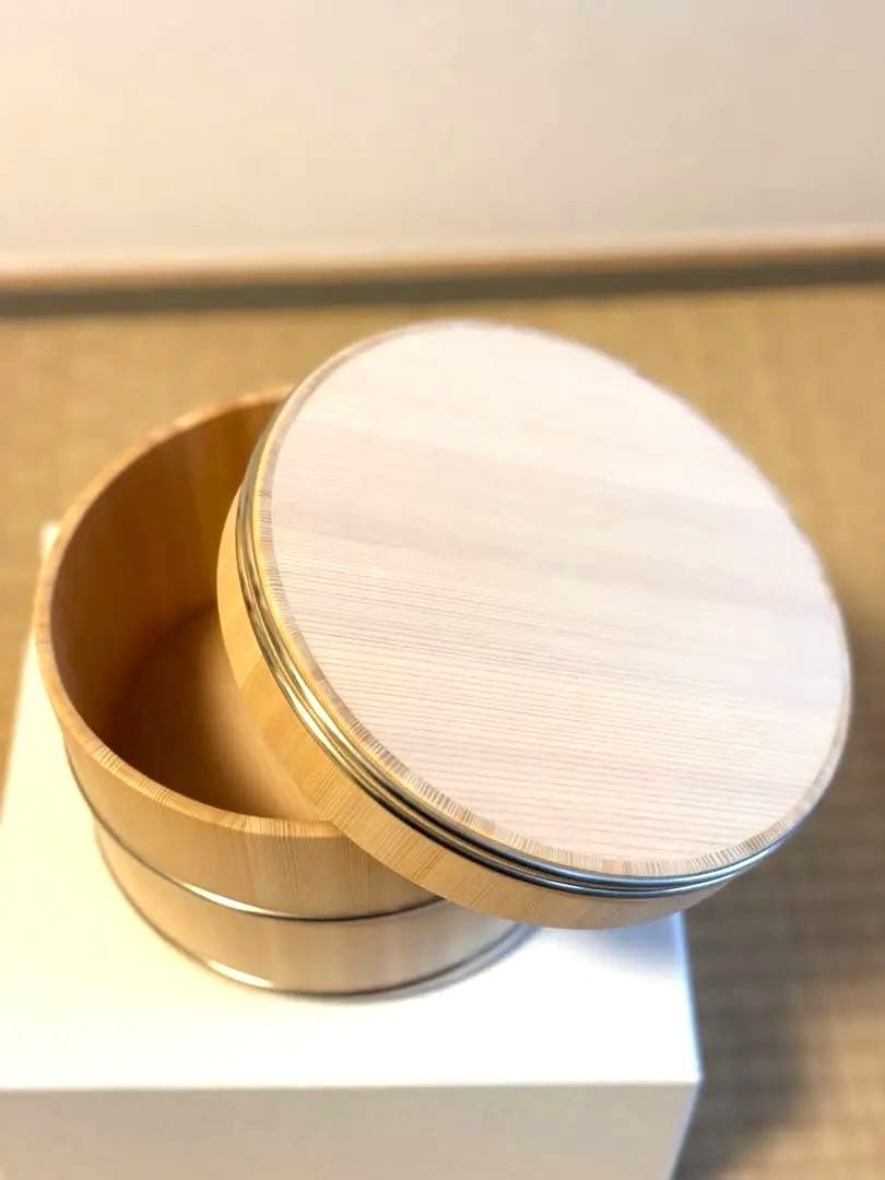 【新品未使用】中川木工芸　椹 おひつ 二合