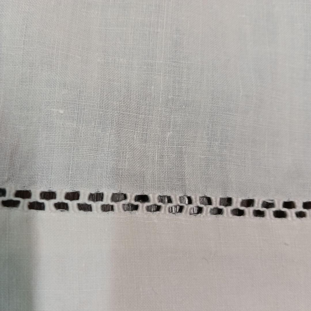 france vintage シーツ リペア部分 リネン＆コットン ブロカント