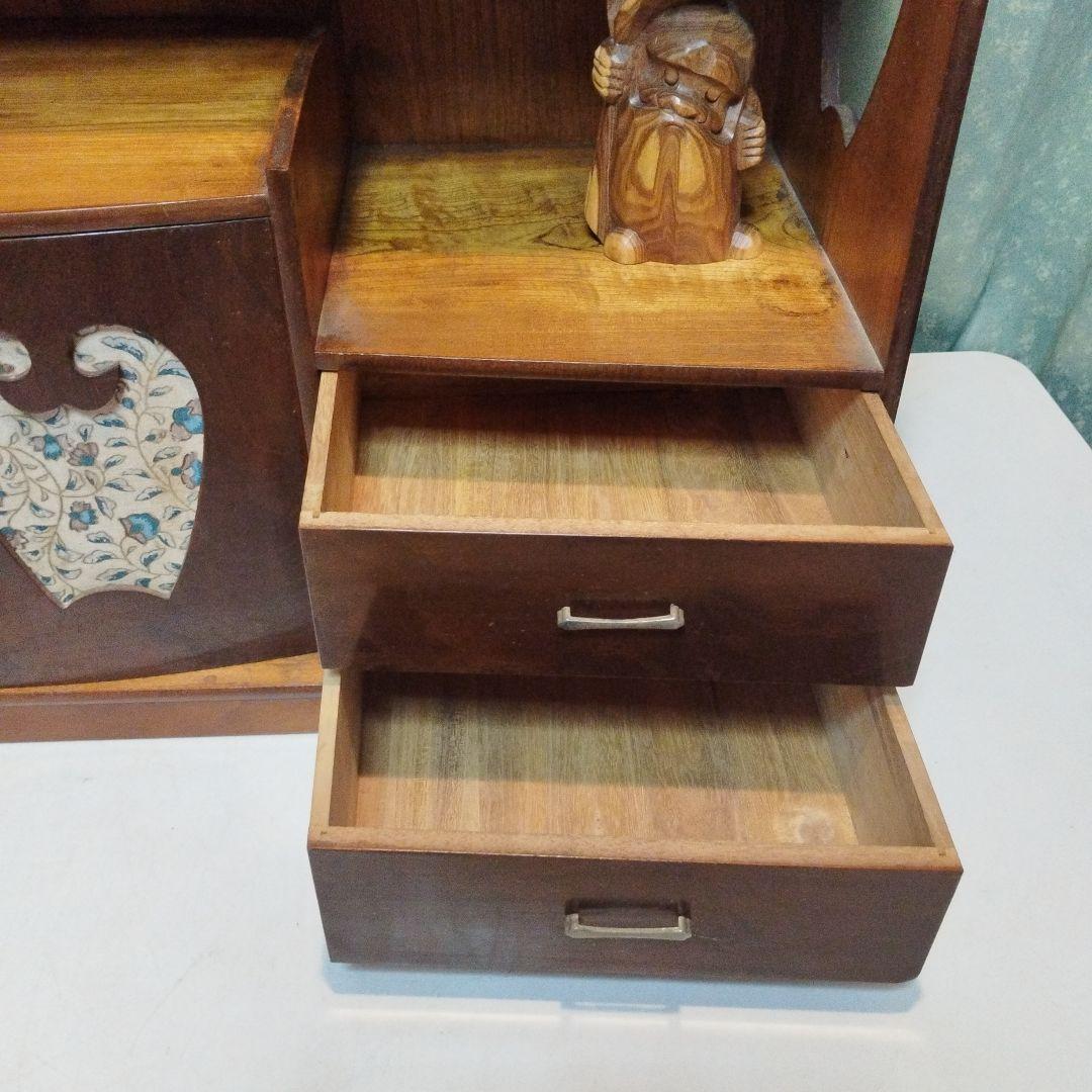 100年前　茶箪笥　飾り棚　サイドボード　桐家具　手作り　大正　昭和　民芸家具