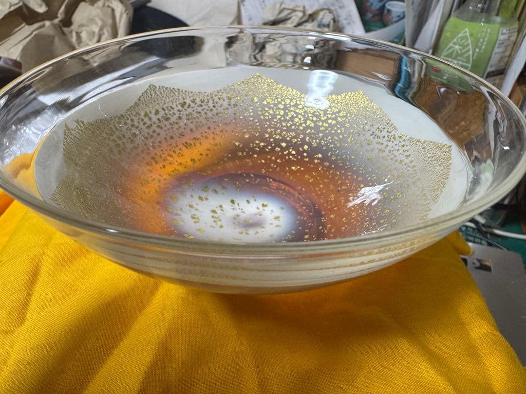 由水常雄　燿変ガラス　抹茶茶碗　能登島ガラス工房　茶道具