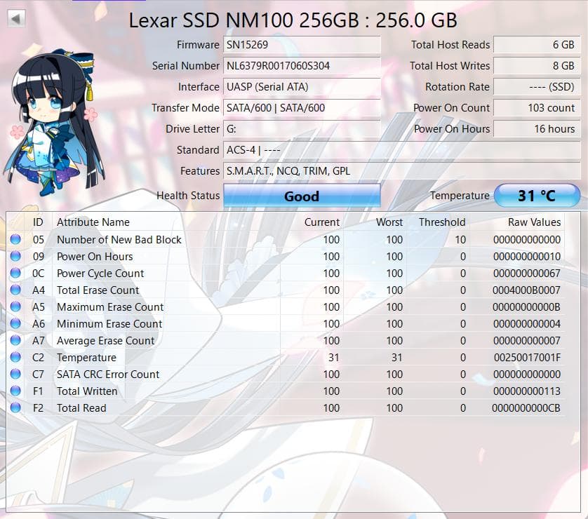 開封未使用 Lexar M.2-2280 SATA-SSD 5個セット