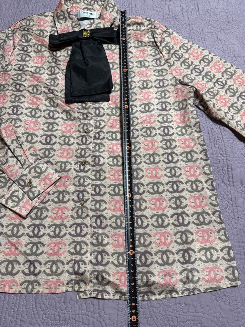 CHANEL ロゴパターン 長袖シャツ