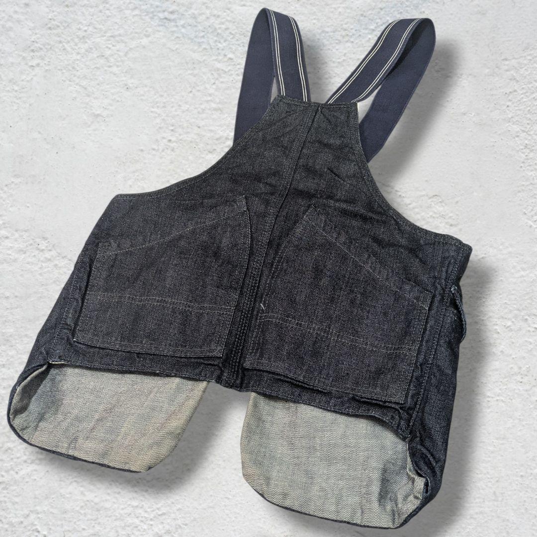 【レア美品】LEE デニム フィッシング タックルベスト 本革ベルト仕様