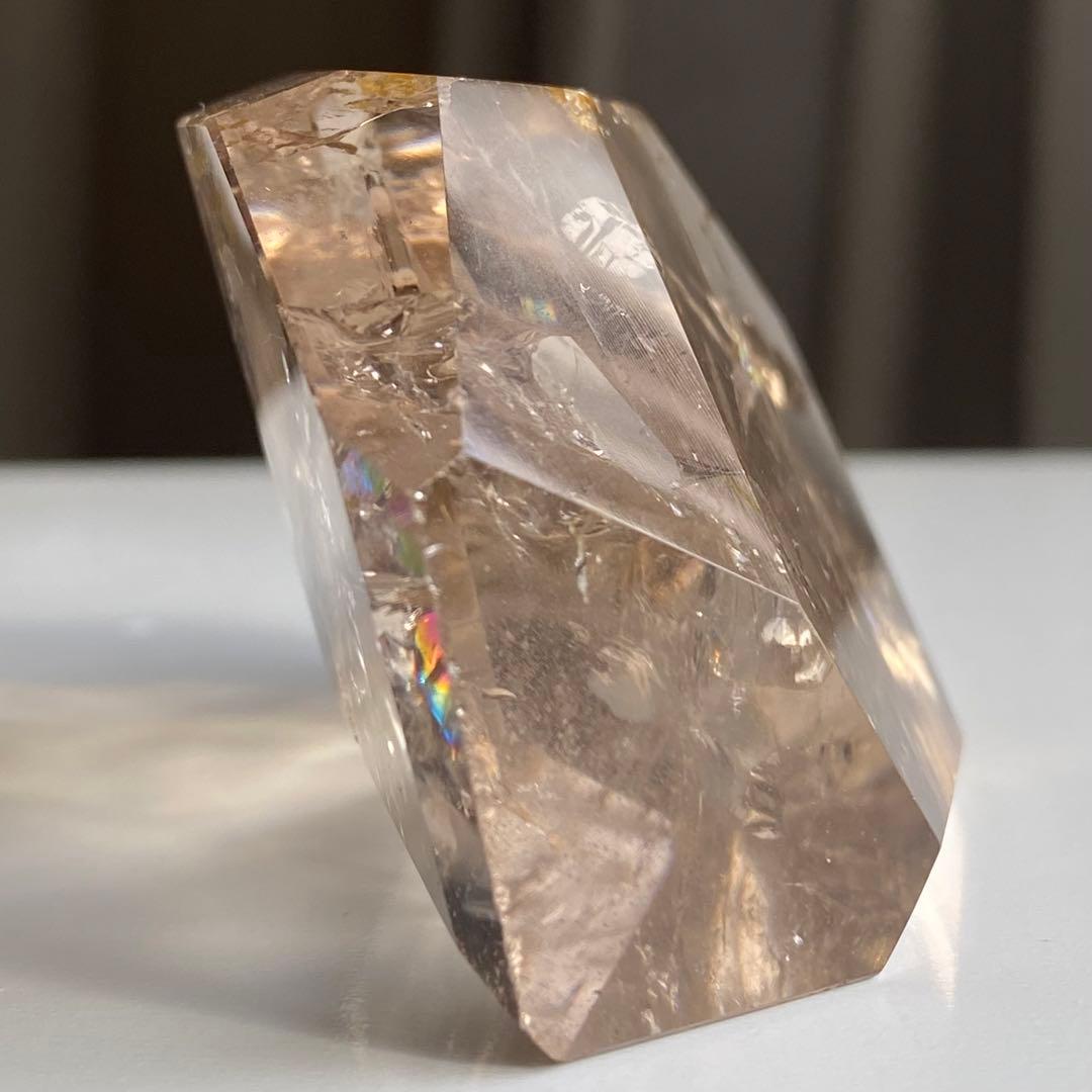【 ネパール産 ヒマラヤ 水晶 虹入り スモーキー クォーツ フリーカット 】