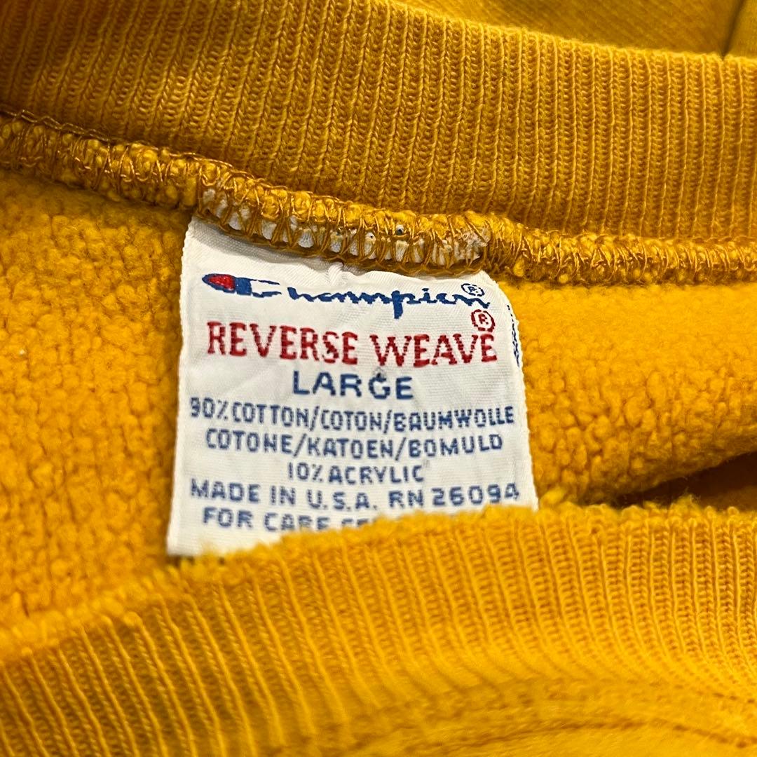 USA製】Champion チャンピオン リバースウィーブ　黄 90's